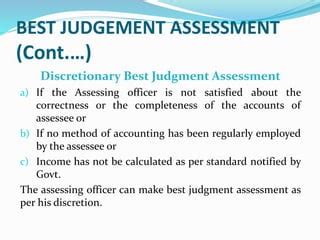 discretionary best judgement assessment|Best Judgment Assessment – A Critical Analysis .